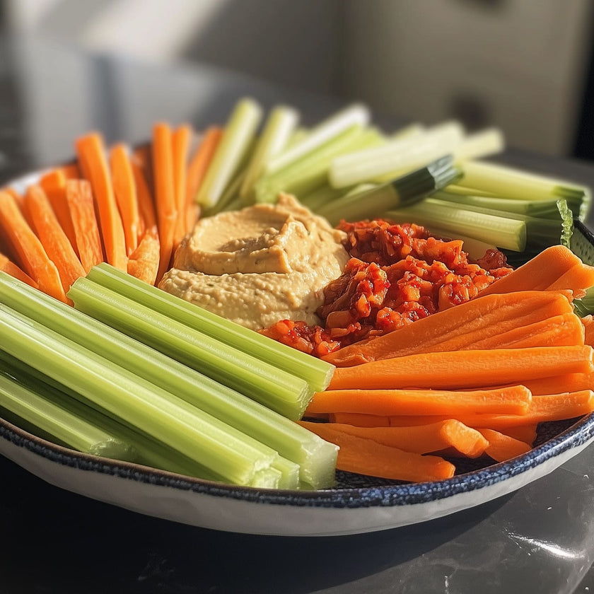 Gemüse mit Hummus Bild