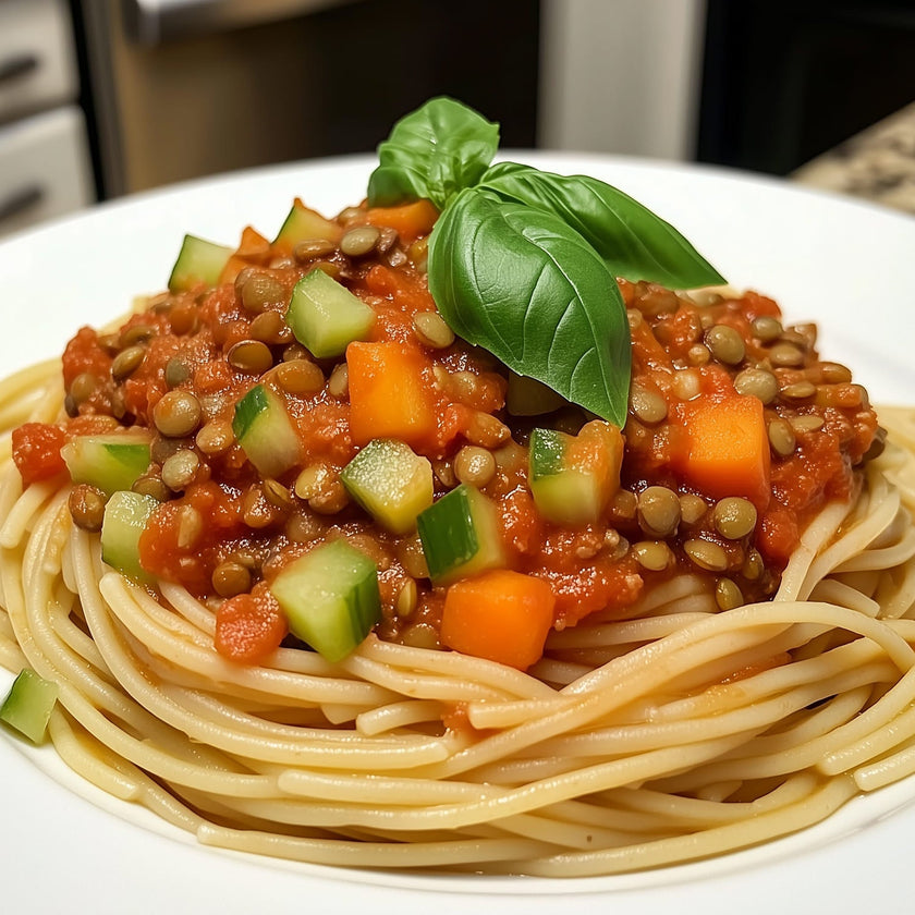 Spaghetti mit Linsenbolognese Bild
