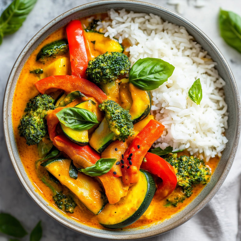 Thai-Curry mit Jasminreis Bild